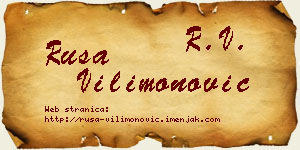 Rusa Vilimonović vizit kartica